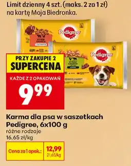 Biedronka Karma dla psa w saszetkach Pedigree oferta