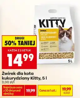 Biedronka Żwirek dla kota kukurydziany Kitty oferta