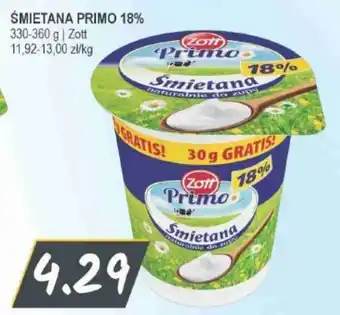 Słoneczko Śmietana Primo 18% oferta