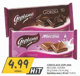 Słoneczko Czekolada Goplana Mleczna, Gorzka oferta