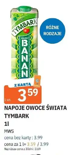 E.Leclerc Napój zielony banan Tymbark Owoce Świata oferta