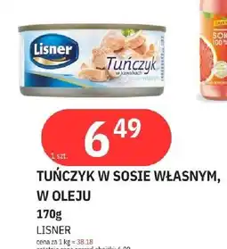 E.Leclerc Tuńczyk w kawałkach sosie własnym Lisner oferta