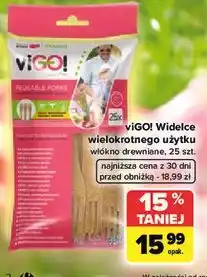 Carrefour viGO! Widelce wielokrotnego użytku z włókna drewnianego, 25 szt oferta