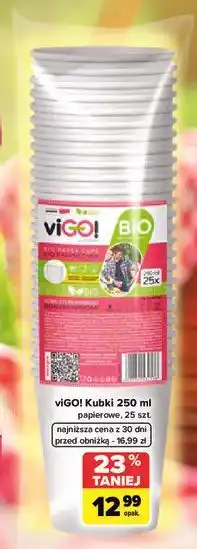 ViGO! Kubki papierowe 250 ml, 25 szt