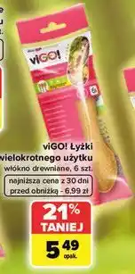 Carrefour viGO! Łyżki wielokrotnego użytku włókno drewniane oferta