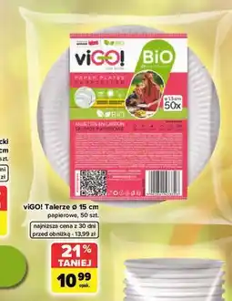 Carrefour viGO! Talerze papierowe ø 15 cm, 50 szt oferta