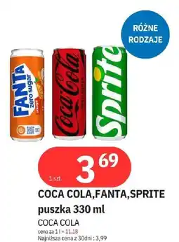 E.Leclerc Coca Cola, Fanta, Sprite puszka oferta