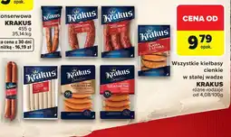 Carrefour Kiełbasy cienkie w stałej wadze Krakus oferta