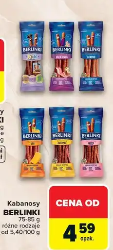 Carrefour Kabanosy Morliny Berlinki różne rodzaje oferta