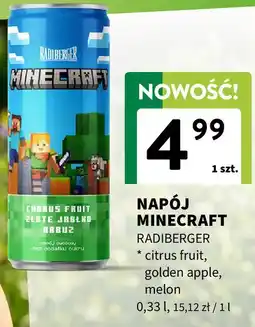 Intermarche Napój Minecraft Radiberger citrus fruit, golden apple, melon oferta