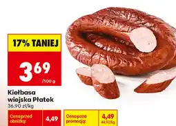 Biedronka Kiełbasa wiejska Płatek oferta