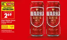 Biedronka Piwo Warka Jasne Pełne oferta