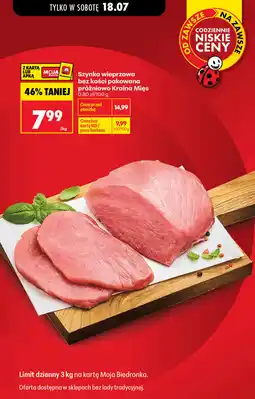 Biedronka Szynka wieprzowa bez kości pakowana próżniowo Kraina Mięs oferta