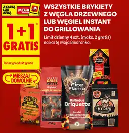 Biedronka Brykiet z węgla drzewnego lub węgiel instant do grillowania oferta