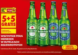 Biedronka Wszystkie piwa Heineken w butelkach bezzwrotnych oferta