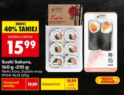 Biedronka Sushi Sakura, 160 g -210 g: Nami, Kuro, Double wrap oferta