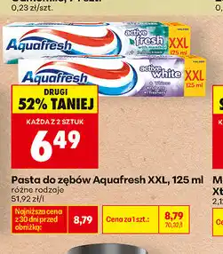Biedronka Pasta do zębów Aquafresh XXL oferta