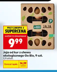 Biedronka Jaja od kur z chowu ekologicznego Go Bio, 9 szt oferta
