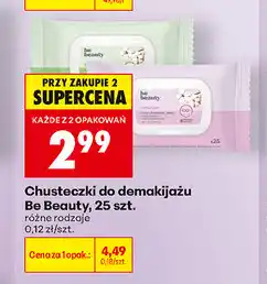 Biedronka Chusteczki do demakijażu Be Beauty, 25 szt oferta