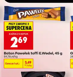 Biedronka Baton Pawełek toffi E.Wedel oferta