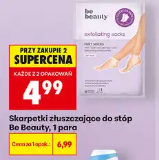 Biedronka Skarpetki złuszczające do stóp Be Beauty, 1 para oferta