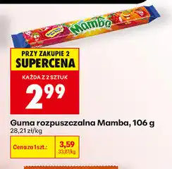 Biedronka Guma rozpuszczalna Mamba oferta
