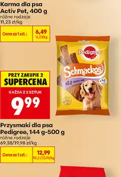 Biedronka Przysmaki dla psa Pedigree Schmackos, 144 g-500 g oferta