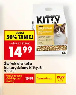 Biedronka Żwirek dla kota kukurydziany Kitty oferta