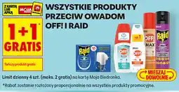 Biedronka Wszystkie produkty przeciw owadom Off! i Raid oferta
