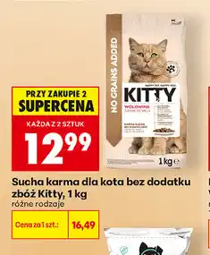 Biedronka Sucha karma dla kota bez dodatku zbóż Kitty oferta