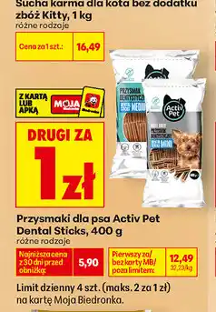 Biedronka Przysmaki dla psa Activ Pet Dental Sticks oferta