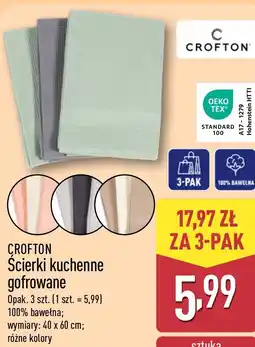 ALDI Crofton Ścierki kuchenne gofrowane oferta