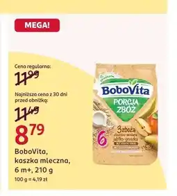 Rossmann Kaszka mleczna BoboVita Porcja Zbóż 3 zboża zbożowo-owsiana jabłko-gruszka oferta