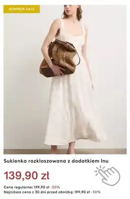 Medicine Sukienka rozkloszowana z dodatkiem lnu oferta