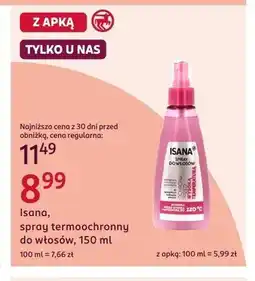 Rossmann Spray termoochronny do włosów Isana oferta