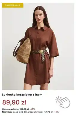 Medicine Sukienka koszulowa z lnem oferta