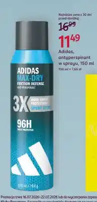 Rossmann Antyperspirant w sprayu Adidas Max-Dry oferta