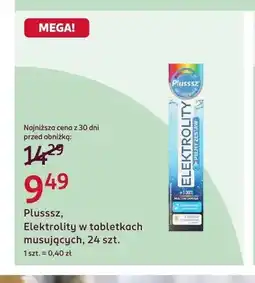 Rossmann Elektrolity w tabletkach musujących Plusssz oferta