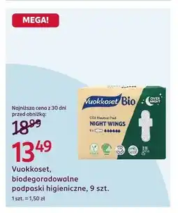 Rossmann Podpaski higieniczne Vuokkoset Bio Night Wings oferta
