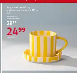 Rossmann Kubek ceramiczny z talerzykiem Eloy żółty oferta