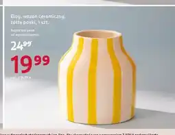 Rossmann Wazon ceramiczny Eloy żółte paski oferta