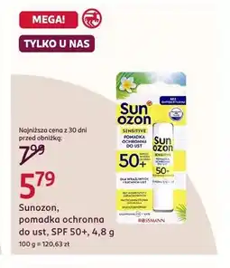 Rossmann Pomadka ochronna do ust SPF 50+ Sunozon oferta