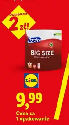Lidl Ręcznik papierowy 2-warstwowy Floralys Big Size oferta