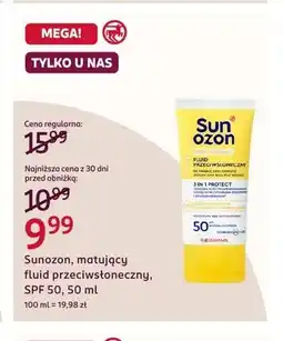 Rossmann Matujący fluid przeciwsłoneczny SPF 50 Sunozon oferta