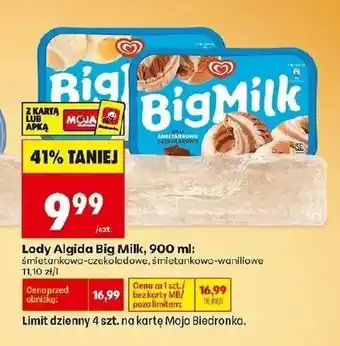 Biedronka Lody Big Milk oferta