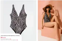 Sinsay Jednoczęściowy strój kąpielowy w zeberkę Sinsay oferta