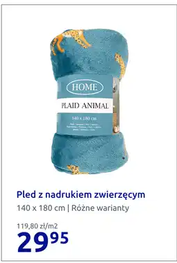 Action Pled z nadrukiem zwierzęcym HOME 140 x 180 cm oferta