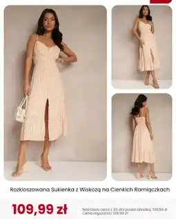 Renee Sukienka rozkloszowana z wiskozy na cienkich ramiączkach Renee oferta
