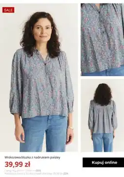 Greenpoint Bluzka wiskozowa z nadrukiem paisley Greenpoint oferta