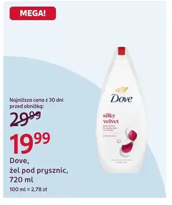 Rossmann Żel pod prysznic Dove oferta